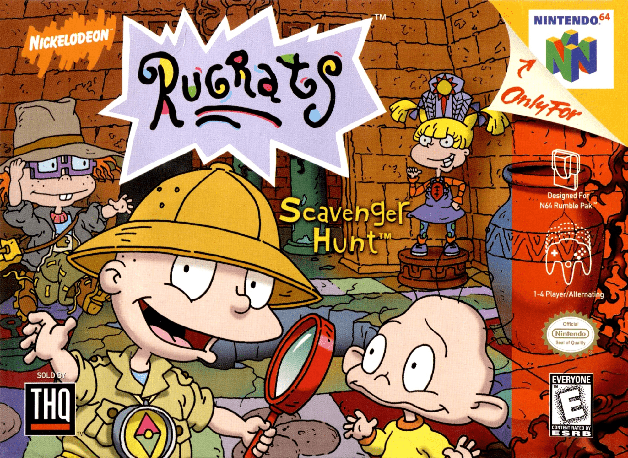 Rugrats Scavenger Hunt box art for Nintendo 64